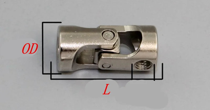 3/32" to 3mm Miniature Cardan Joint Coupling 3/32"-3mm With Set Screw M3