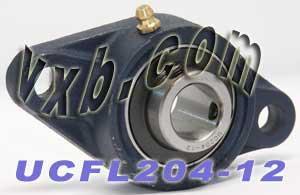 3/4 Bearing UCFL204-12 + 2-Bolt Flanged Housing Mounted Bearing