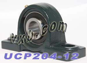 3/4" Bore Mounted Bearing UCP-204-12 + Pillow Block Cast Housing