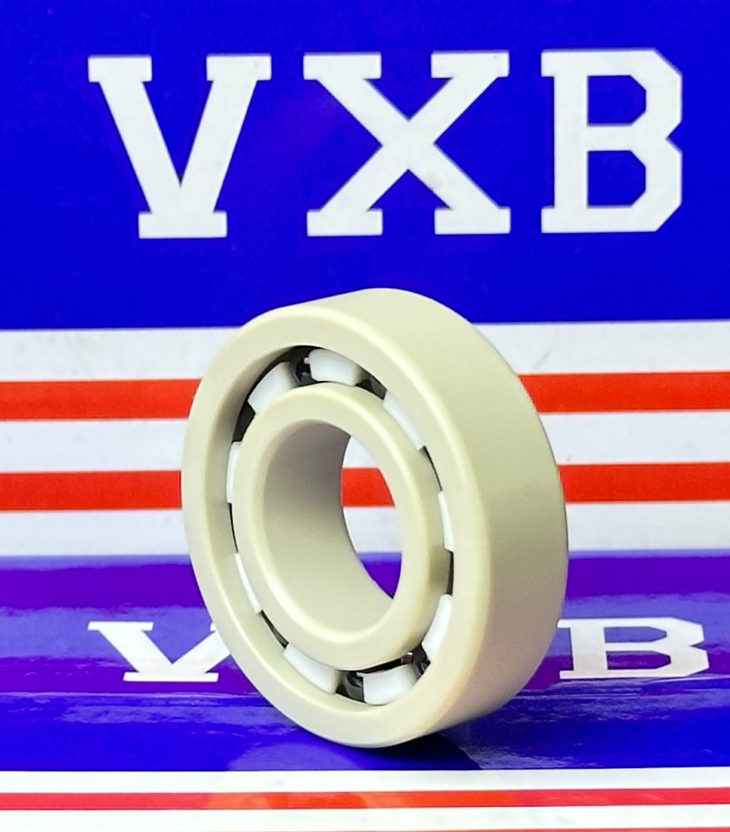 6002 PEEK Ball Bearing - Si₃N₄ Ceramic Balls - PTFE Cage - 15x32x9mm
