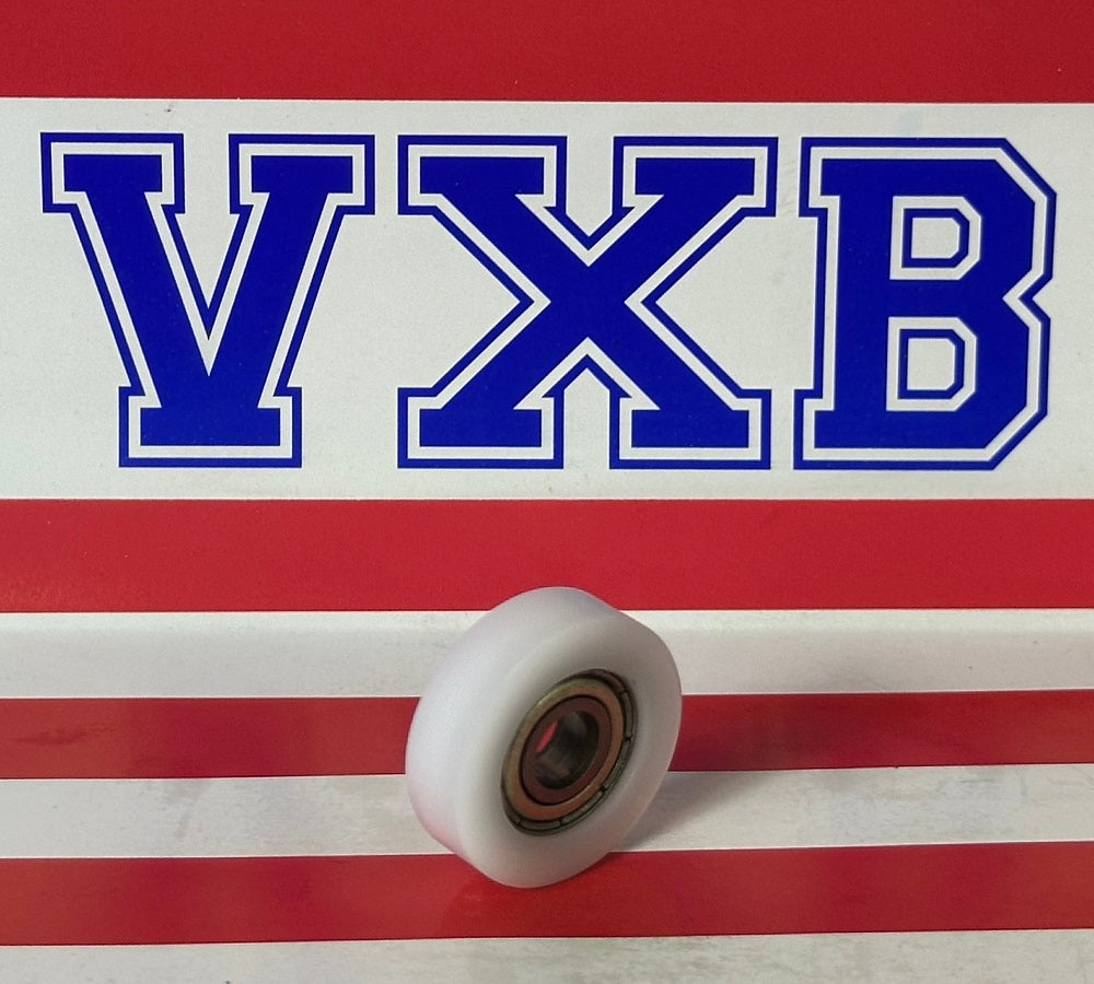 6mm Bore Bearing - 22mm White Plastic Tire 6x22x7mm