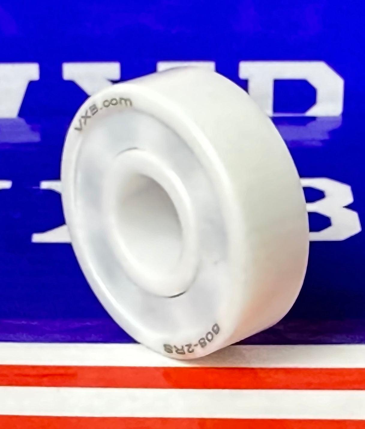 8-Pack 608-2RS Full Ceramic Sealed Skate Bearings 8x22x7 Miniature Bearings