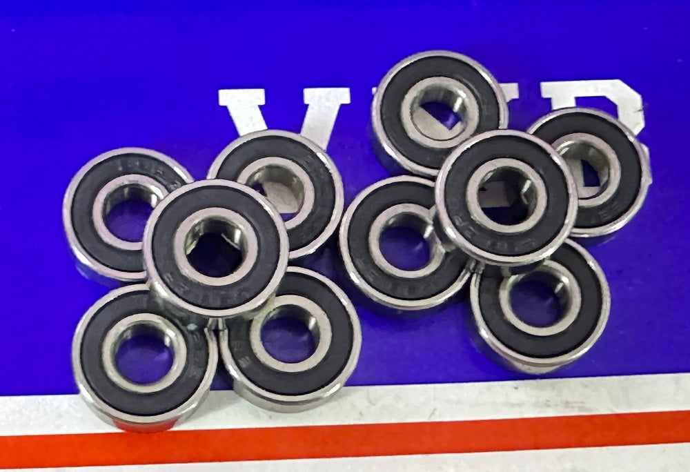 10-Pack Premium 696-2RS 6x15 Sealed 6x15x5 Miniature Bearings