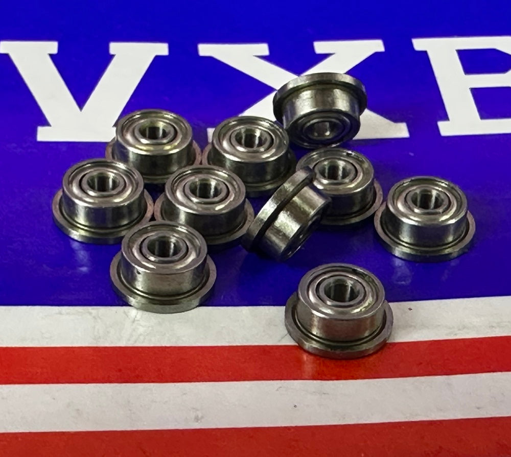 10-Pack Flanged Bearings 2x6mm Double Shielded 2x6x3 Miniature