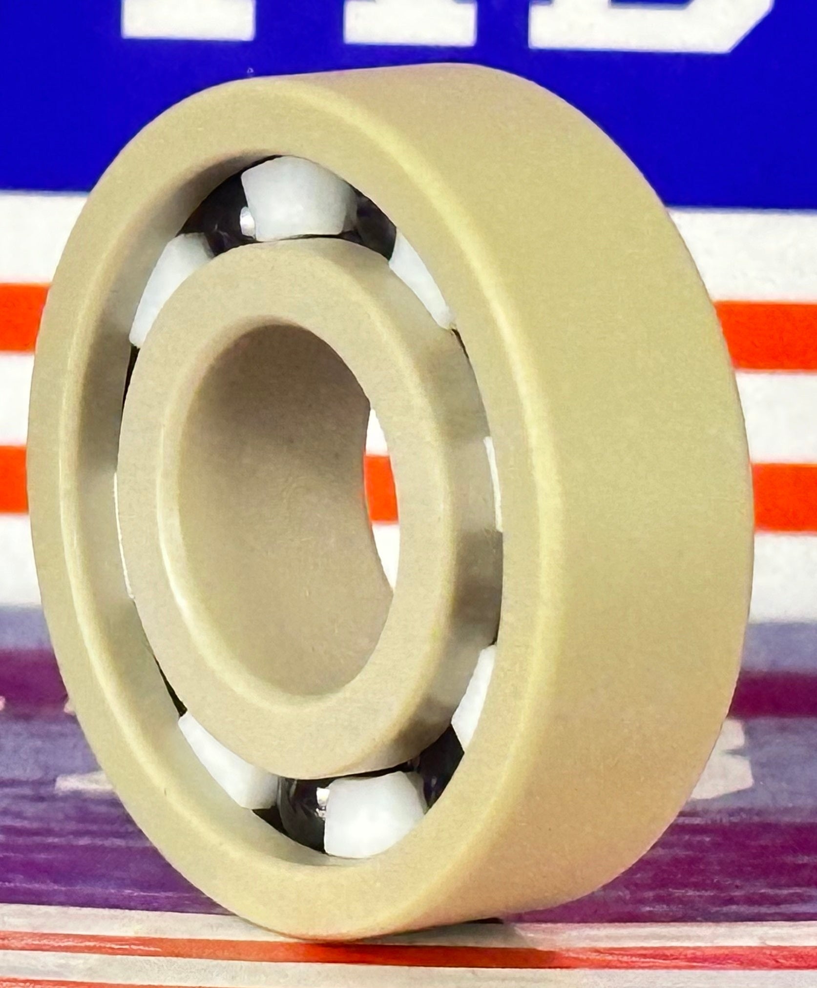 6202 PEEK Ball Bearing - Si₃N₄ Ceramic Balls - PTFE Cage - 15x35x11mm