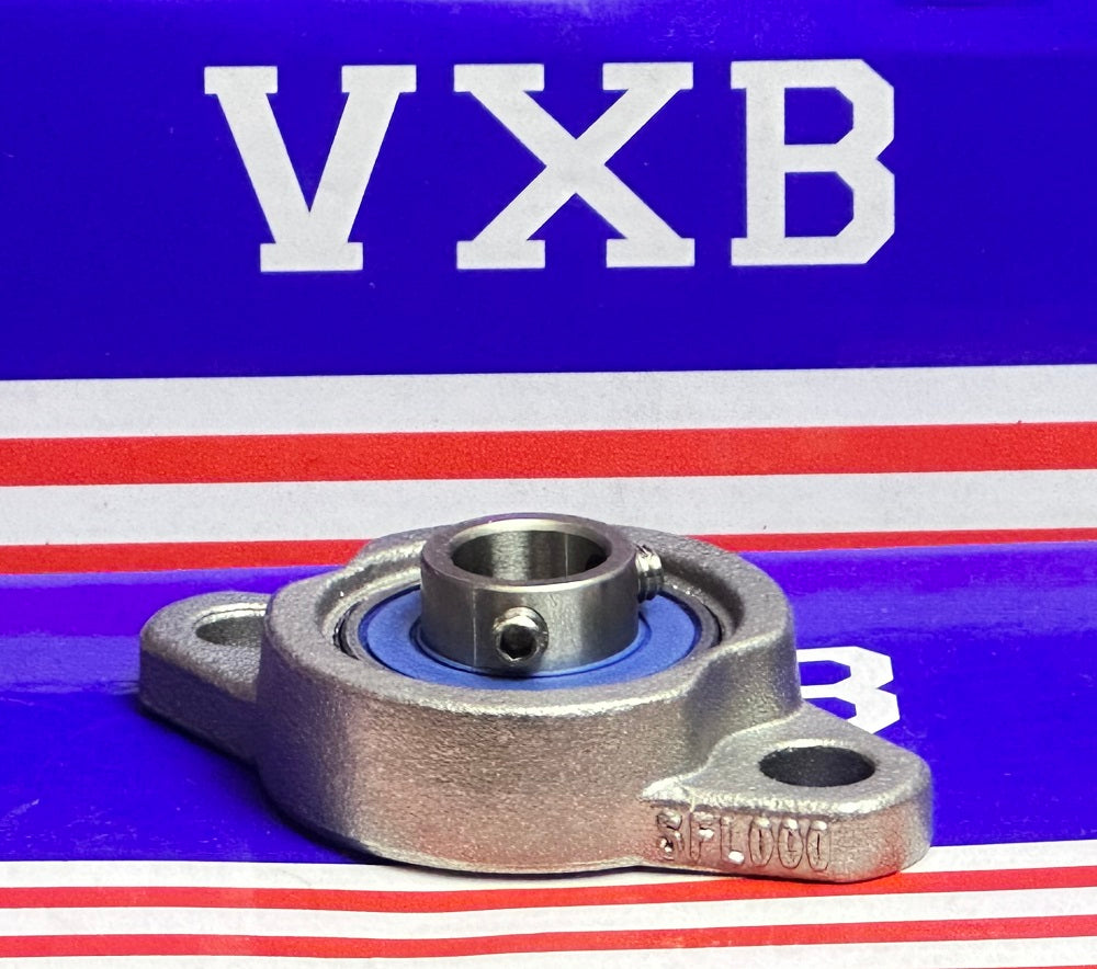 10mm Miniature Flanged Block Stainless Steel Mounted Bearing