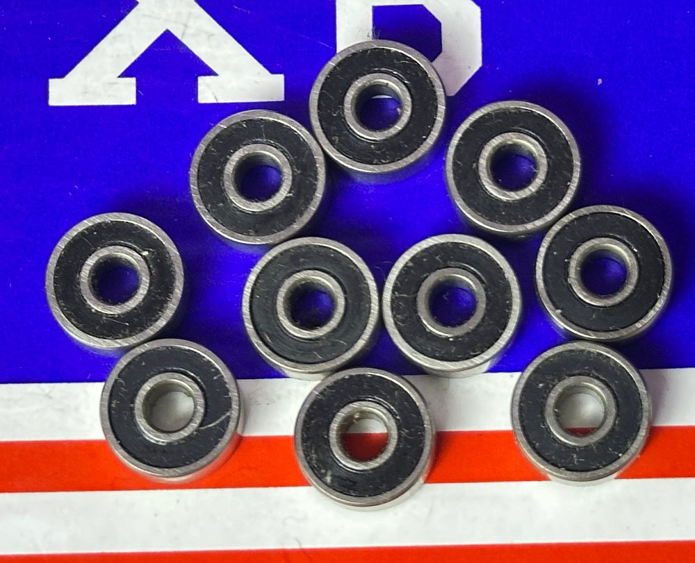 10-Pack Sealed Bearing R2-2RS 1/8" x 3/8x5/32 inch Miniature