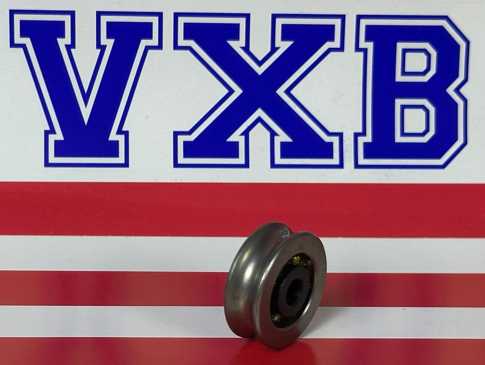 4mm Bore Bearing - 20mm 440C Stainless Steel Pulley U-Groove Track Roller Bearing 4x20x7mm