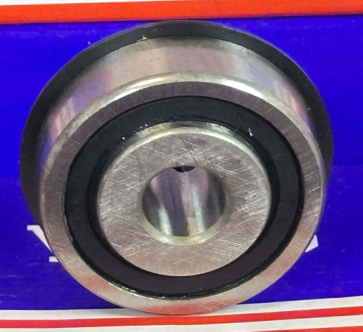 7608DLG-2RS Ball Bearing 1/2" Bore: 1-3/4" x OD - Snap Ring - Extended inner Ring