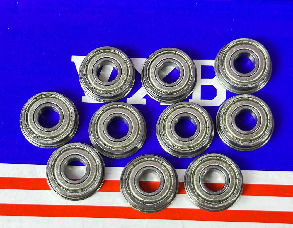 10-Pack Shielded Flanged Bearings FR4ZZ 1/4x5/8 inch Miniature Bearings