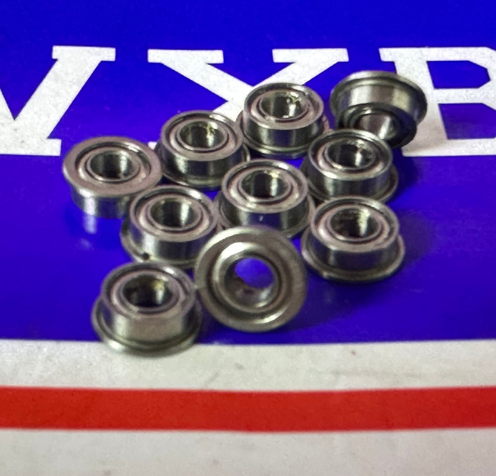 10-Pack SLOT CAR Flanged Bearings 3x6x2.5 - Shielded - Miniature