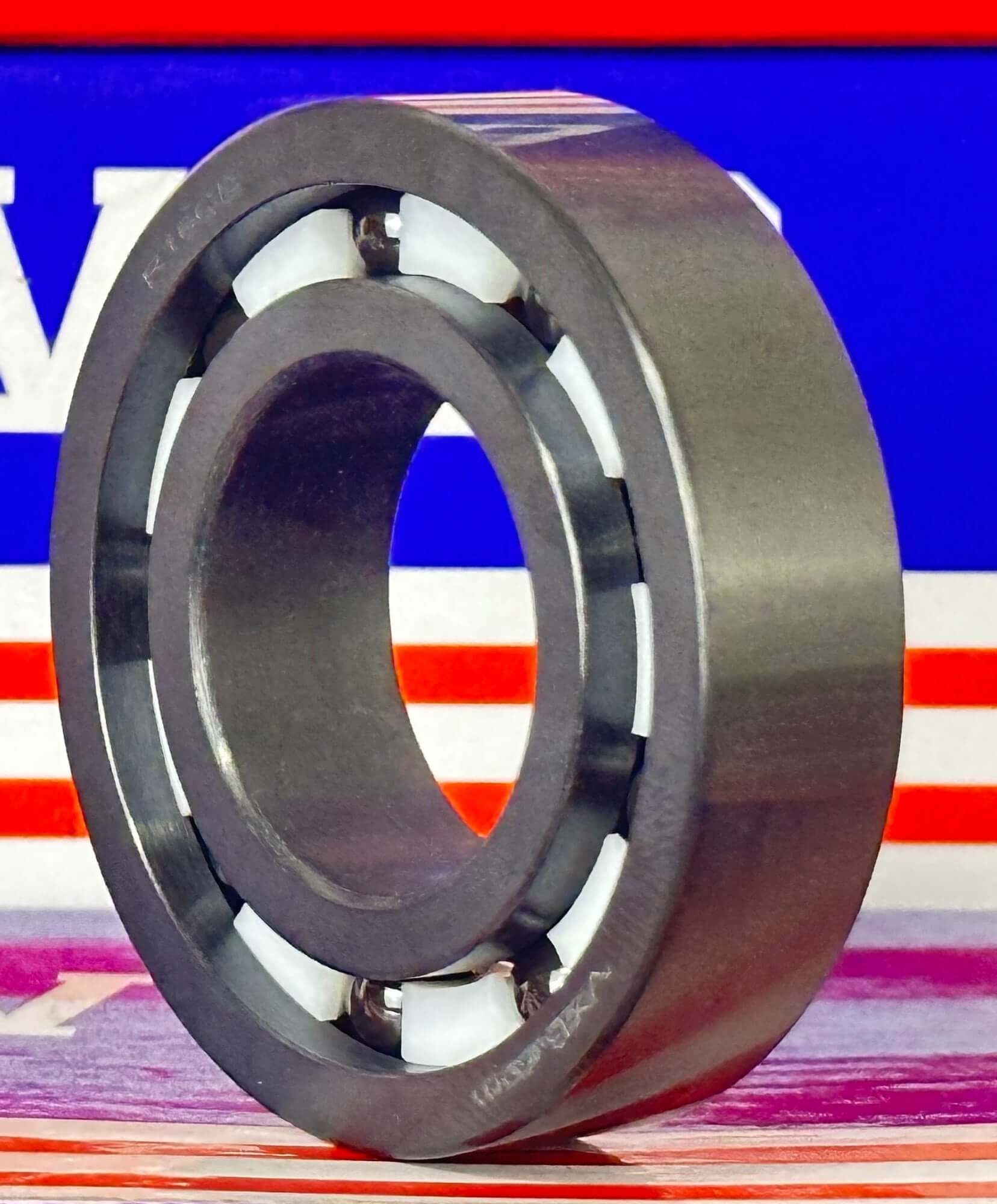 Full Ceramic R16 SI3N4/SI3N4 PTFE Full Ceramic Bearing - 1" ID x 2" OD x 1/2" Width