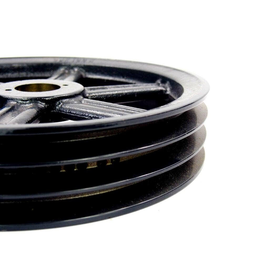 3BK80H-PULLEY Cast Iron Bushed Sheave Pulley for V-belt size 5L, B OD : 8" 3 Grooves Pulley 3BK80H