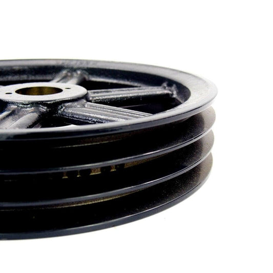 3BK80H-PULLEY Cast Iron Bushed Sheave Pulley for V-belt size 5L, B OD : 8" 3 Grooves Pulley 3BK80H