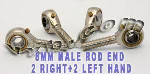 4-Pack Male 8mm Rod End Bearings 2 Right & 2 Left Hand Joints - POS8