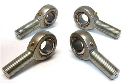 4-Pack 6mm Male Rod End Bearings - Heim Joint Style