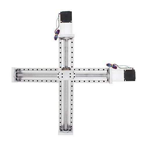 400mm Stroke CNC Linear Stage Motion Actuator X Y Z Axis Linear Slide Rail Aluminum Alloy Cross Sliding Table Linear Rail Guide SFU1605 Ballscrew+Nema23 57 Stepper Motor for CNC
