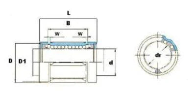 40mm Ball Bushing SDM40GA Steel Retainer Linear Motion Bearing