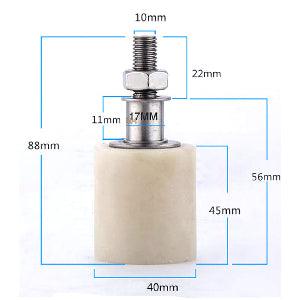 40x45mm Sliding Guide/Track Wheel Bolt & Nut Mounting