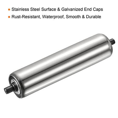 Gravity Conveyor Roller - 2" Diameter x 10" Length - Stainless Steel