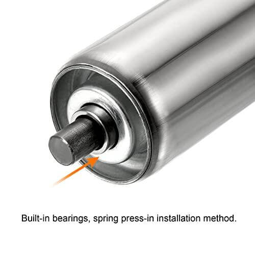 Gravity Conveyor Roller - 2" Diameter x 16" Length - Stainless Steel