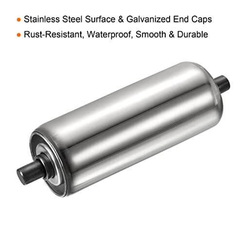 Gravity Conveyor Roller - 2" Diameter x 6" Length - Stainless Steel