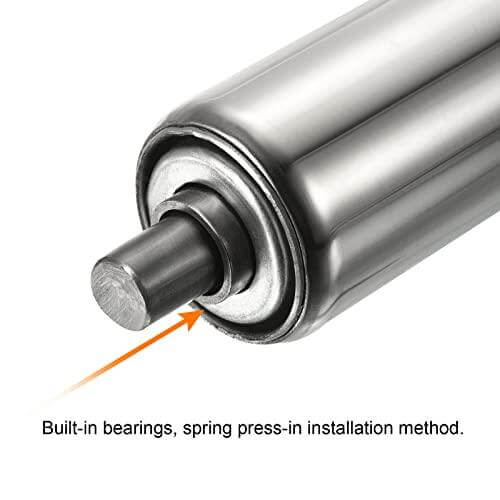 Gravity Conveyor Roller 1.5" Diameter x 12" Length - Stainless Steel