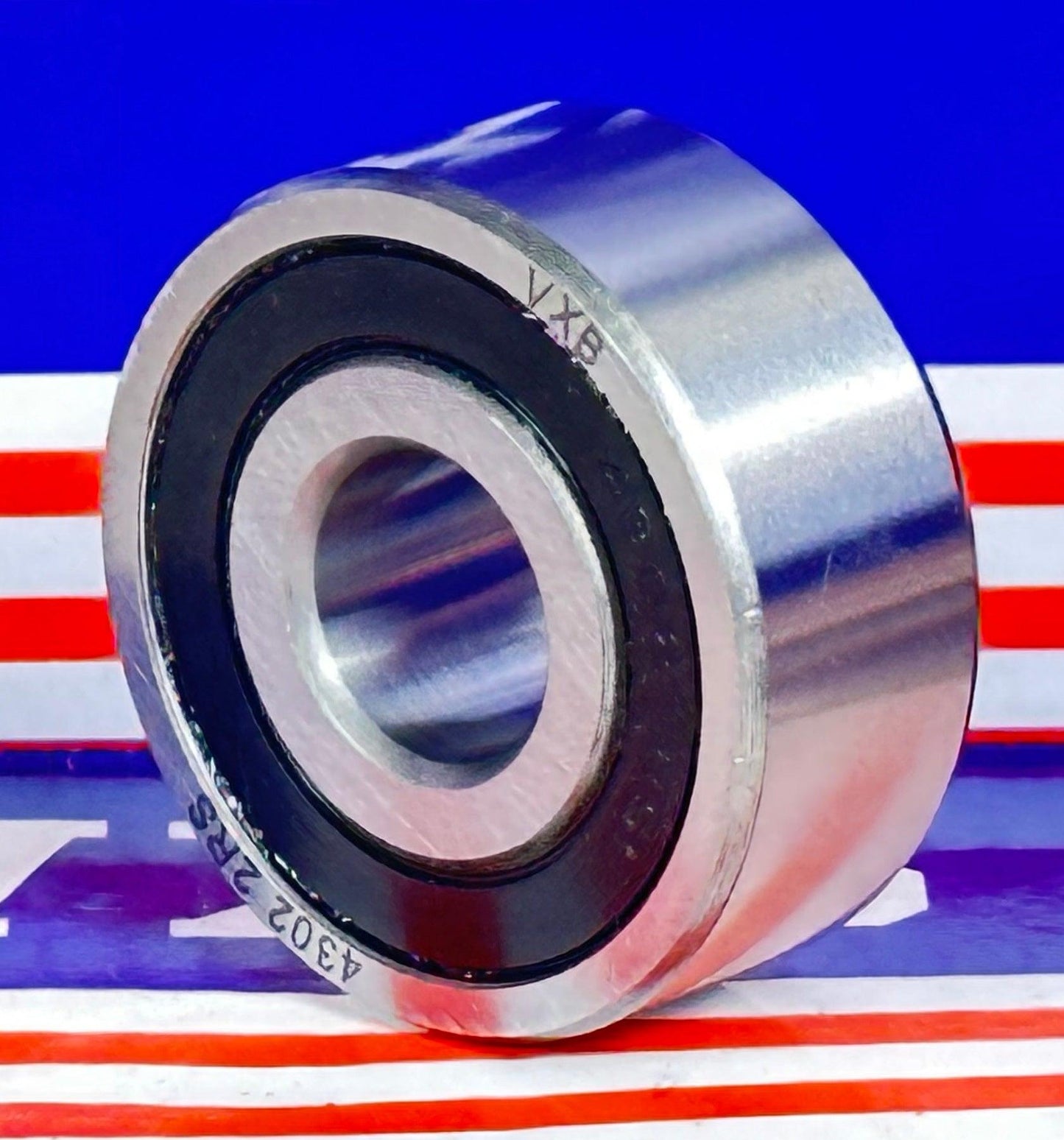 4302-2RS Sealed Angular Contact Double Row Bearing 15x42x17mm