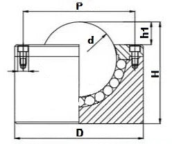 4409 lbs Heavy Duty Machined Steel Ball Transfer Unit