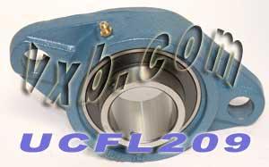 45mm Bearing UCFL-209 + 2-Bolt Flanged Cast Housing Mounted Bearing