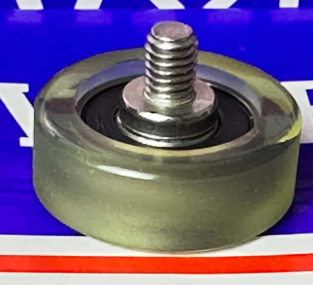 PU5x18x5-2RS C1 L6 GREEN PU Covered Bearing M4 Stud