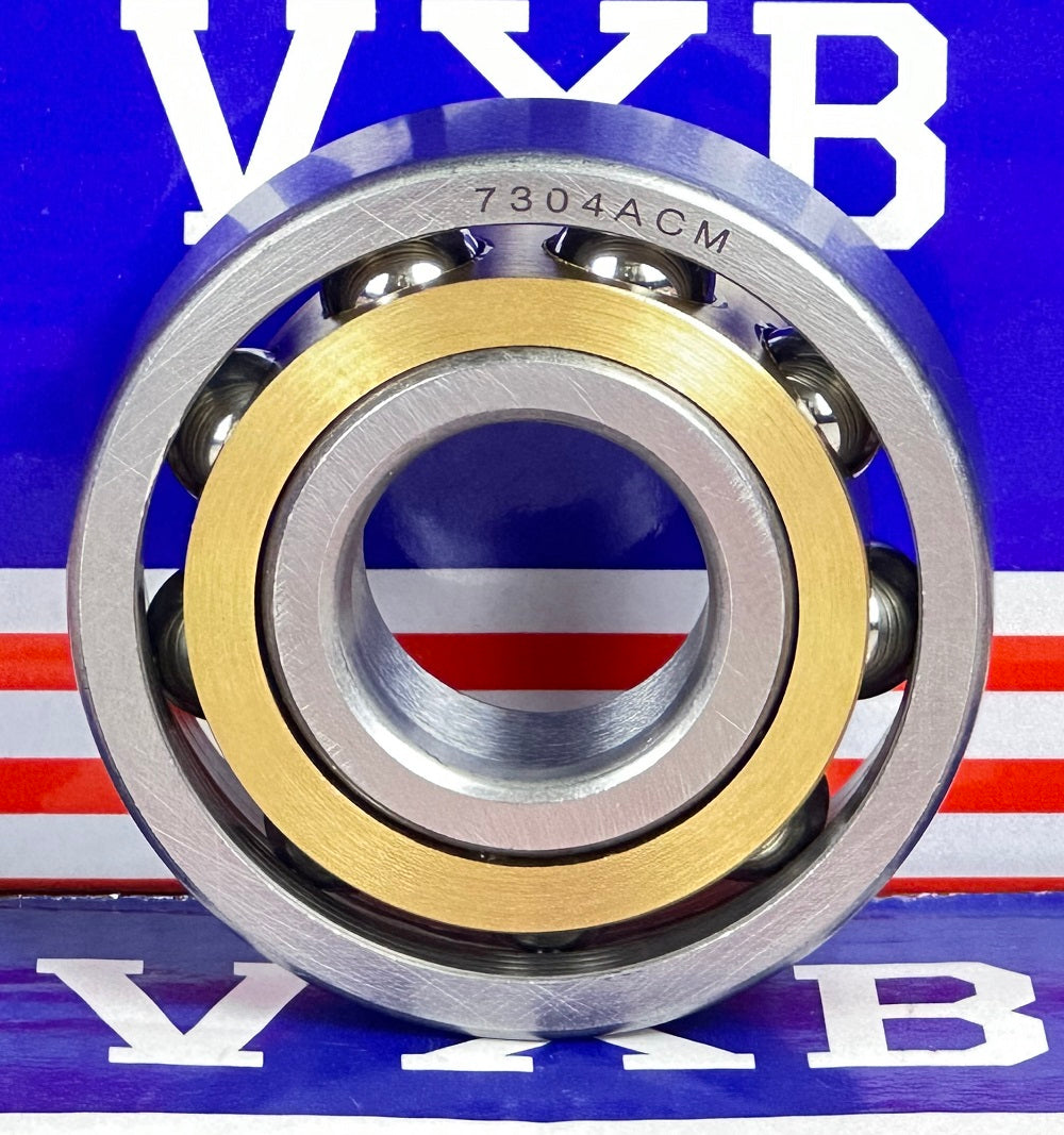 7304ACM Angular Contact bearing Bronze Cage 20x52x15mm