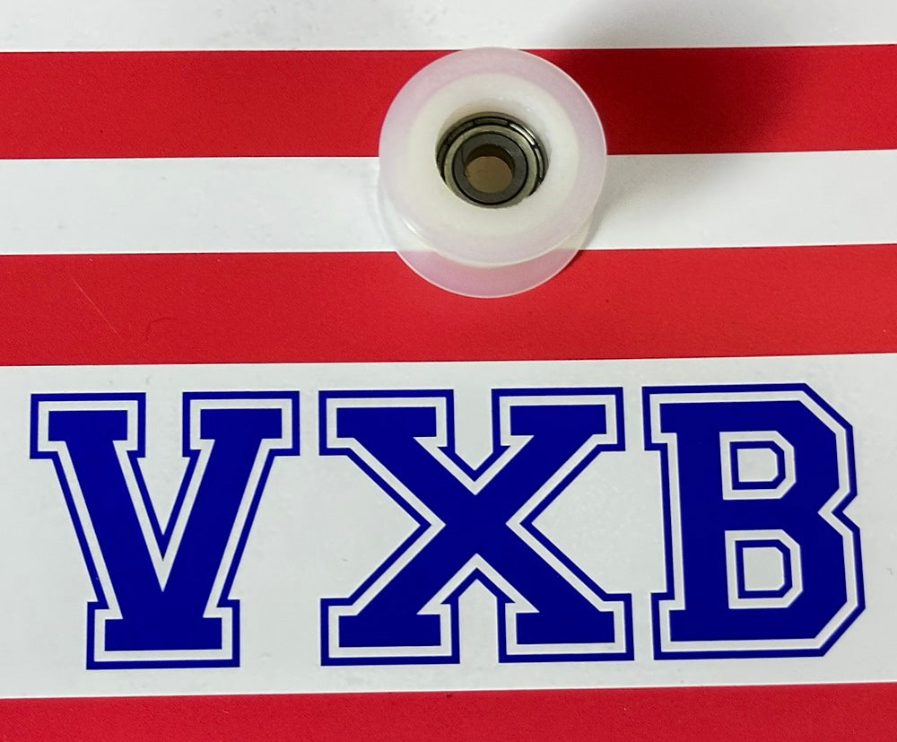 5mm Bore Bearing - 23mm Round Nylon Pulley Squared Groove Track Roller Bearing 5x23x13mm