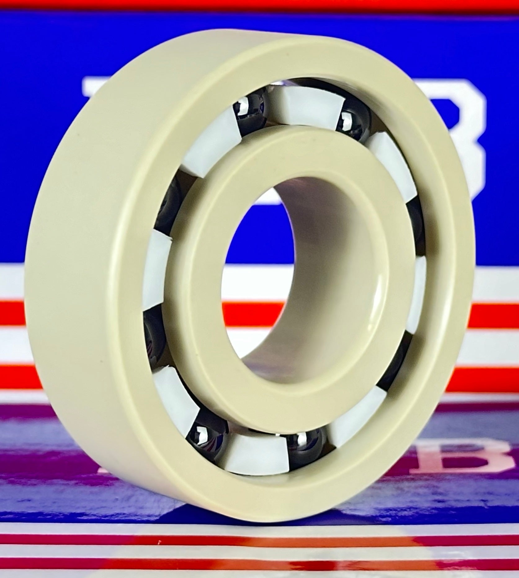 6204 PEEK Ball Bearing - Si₃N₄ Ceramic Balls - PTFE Cage - 20x47x14mm