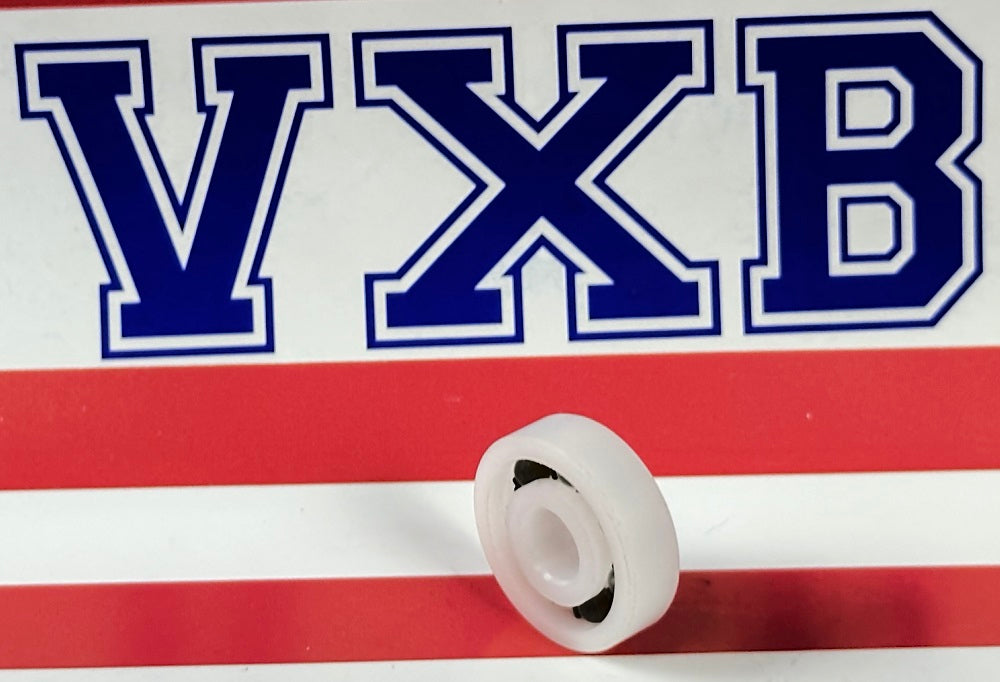 Acetal/POM Plastic Bearing R4A - Glass Balls - 1/4x3/4x7/32 inch