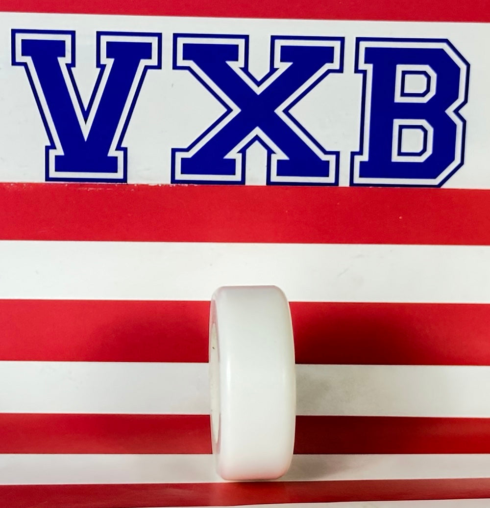 8mm Bore Bearing - 34mm White Plastic Tire 8x34x13mm