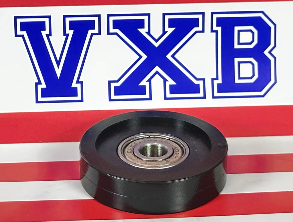 8x44x11mm Polyurethane Wheel Roller Bearing - Black Tire Sliding Guide