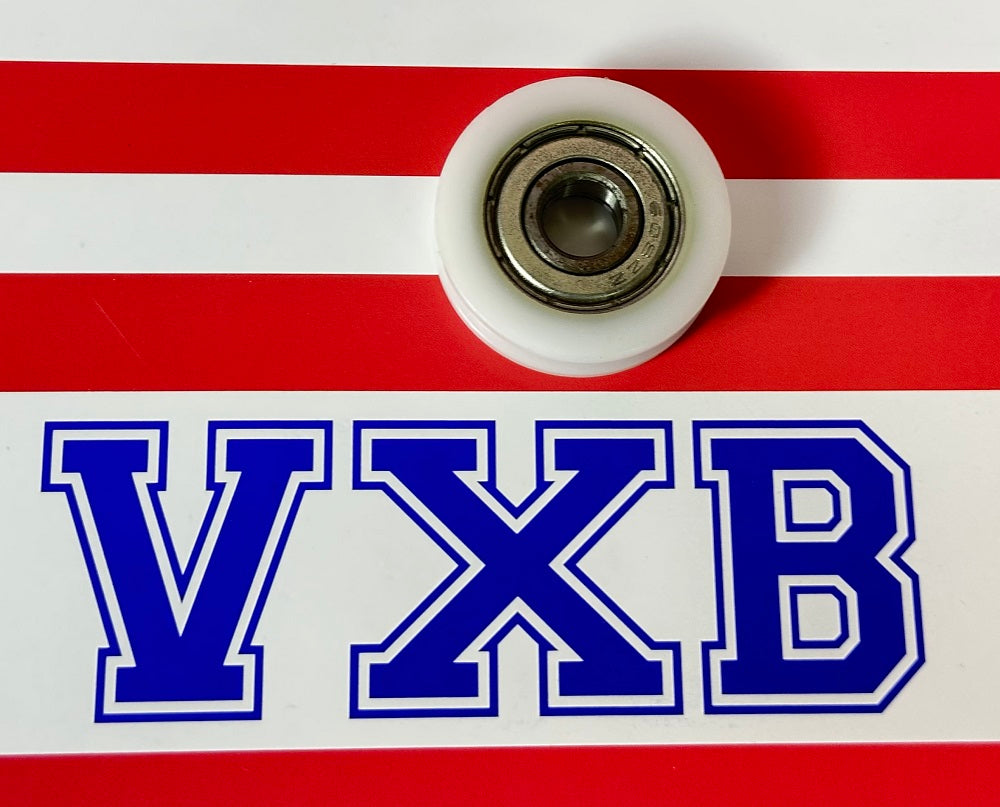 8mm Bore Bearing - 28mm Round Nylon Pulley U-Groove Track Roller Bearing 8x28x8mm