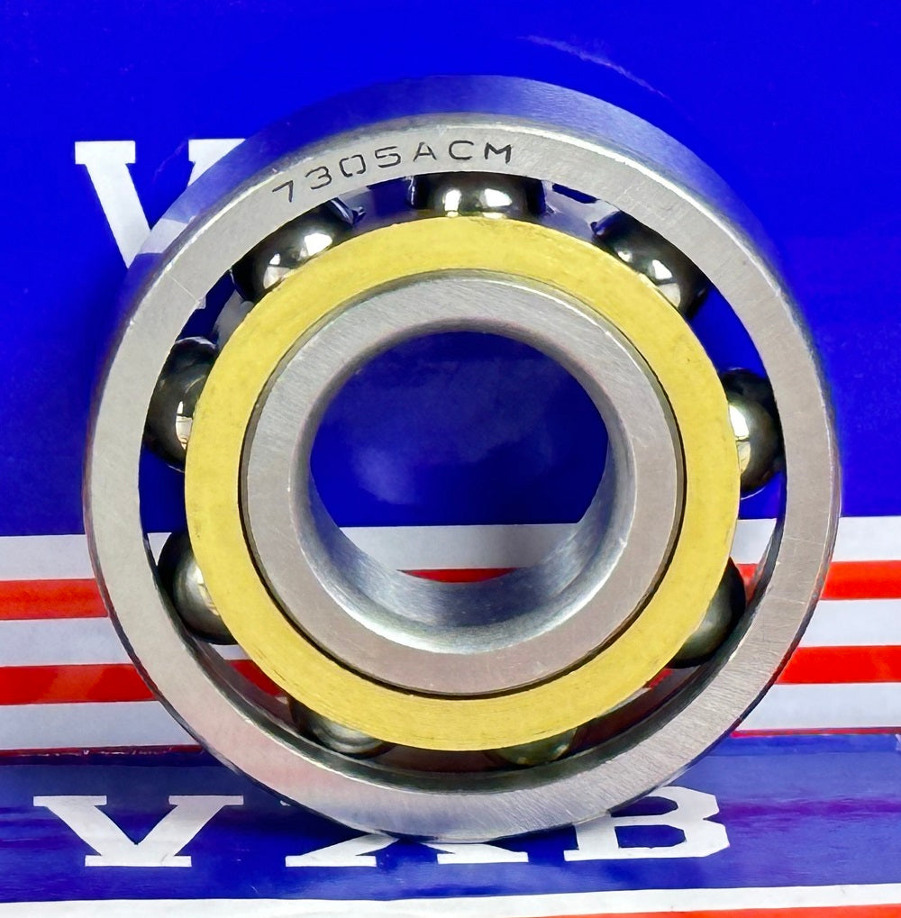 7305ACM Angular Contact bearing Bronze Cage 25x62x17mm