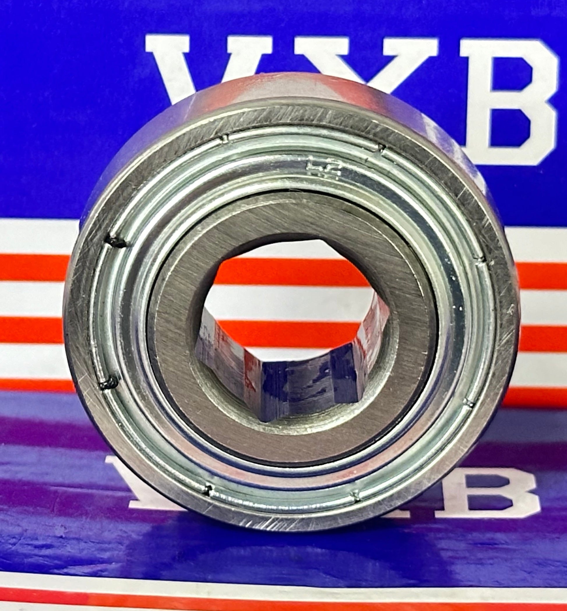 204KRR2 Agricultural Machinery bearing - Two Single lip Seals & Hex bore