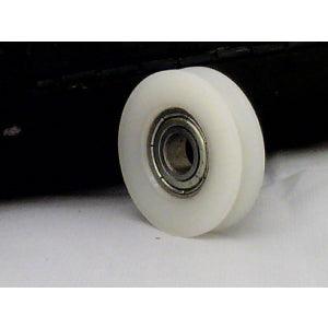 4mm Bore Bearing - 15mm Round Nylon Pulley U-Groove Track Roller Bearing 4x15x6mm