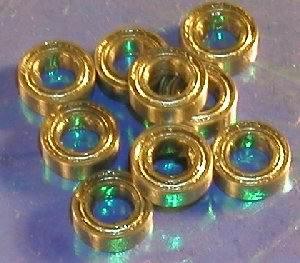 10-Pack 4x7mm Ball Bearings - Metal Shielded - 4mm Bore
