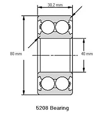 5208 Bearing Angular contact 5208