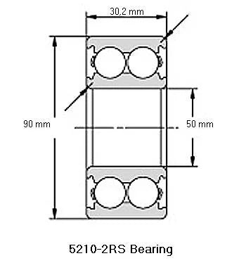 5210-2RS Bearing Angular contact 5210-2RS