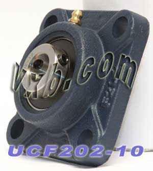 5/8 Bearing UCF-202-10 + Square Flanged Cast Housing Mounted Bearing