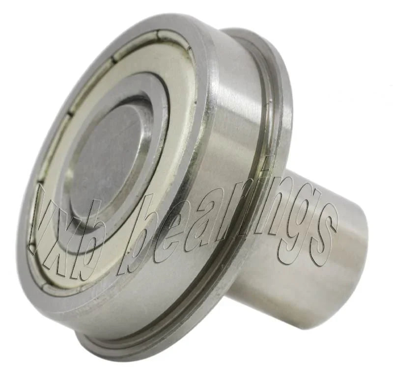 5/8 Inch Flanged Bearing - 1/4 diameter integrated 9/16 Axle