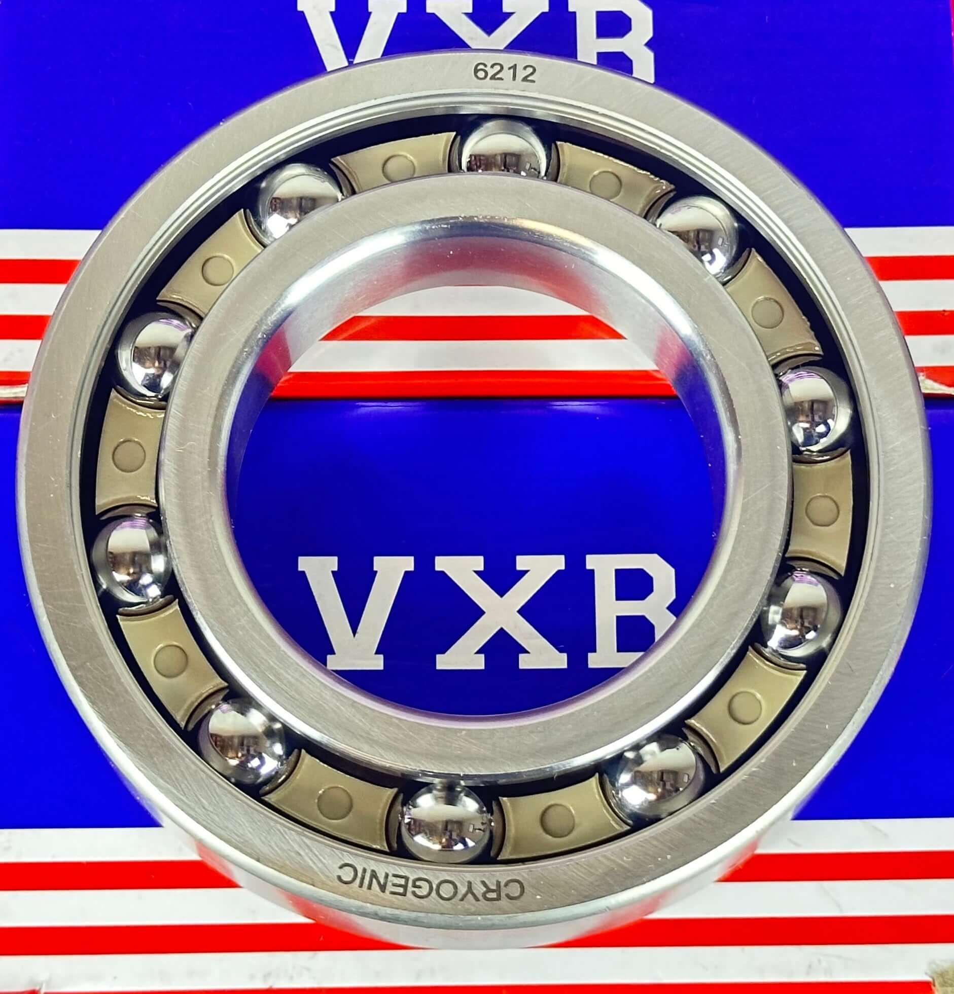 Cryogenic 6212 Ball Bearing Stainless Steel ABEC 3 PEEK cage