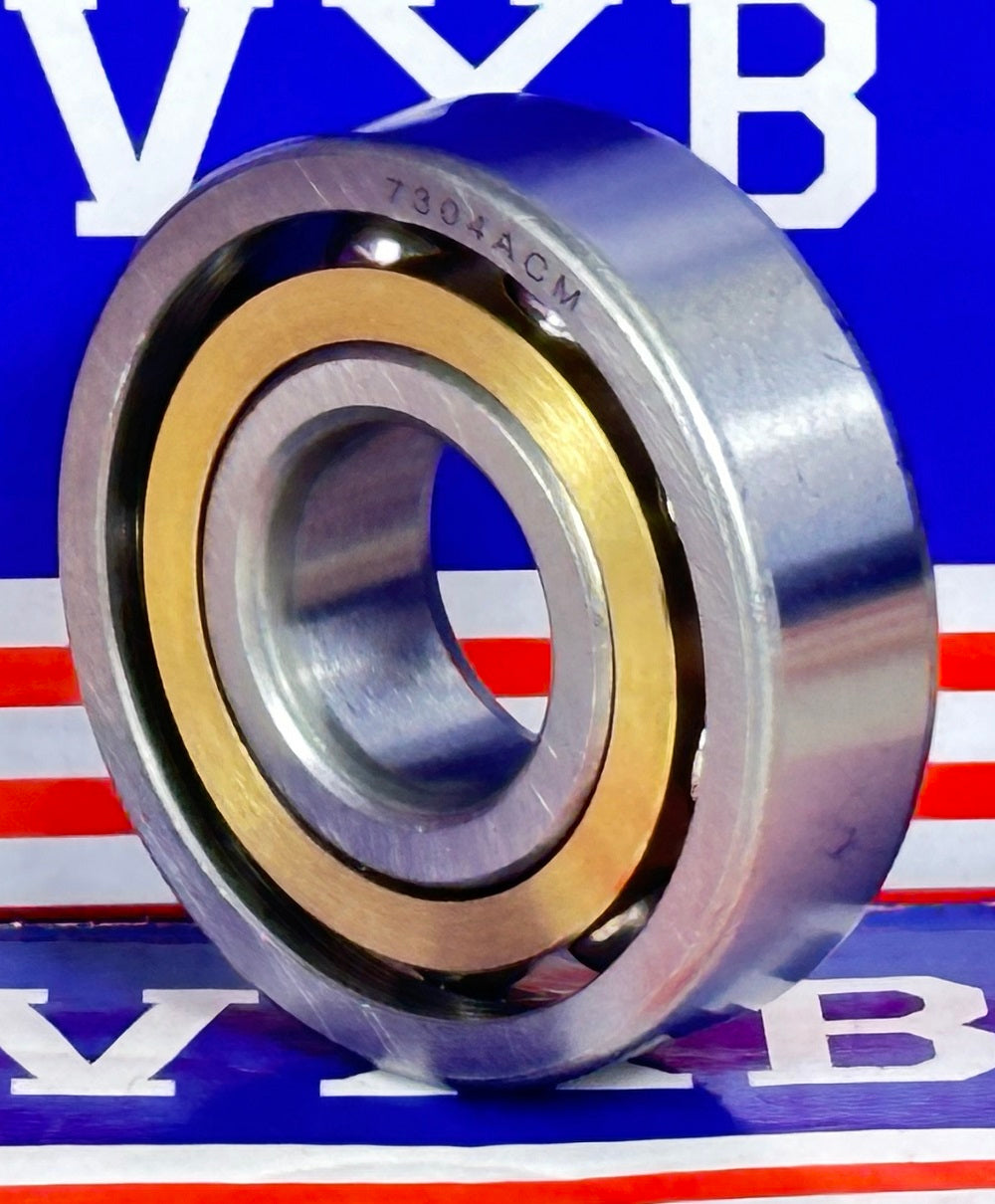7304ACM Angular Contact bearing Bronze Cage 20x52x15mm