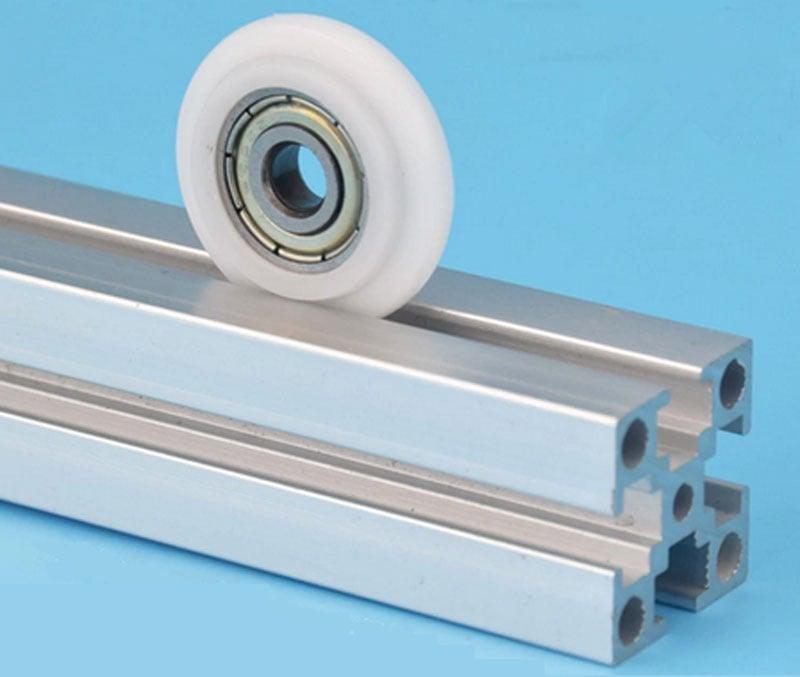 5mm Bore 2020 Aluminum Extrusion Profile 25mm POM Plastic Y Type Track Sliding Wheel Bearing 5x25x7mm