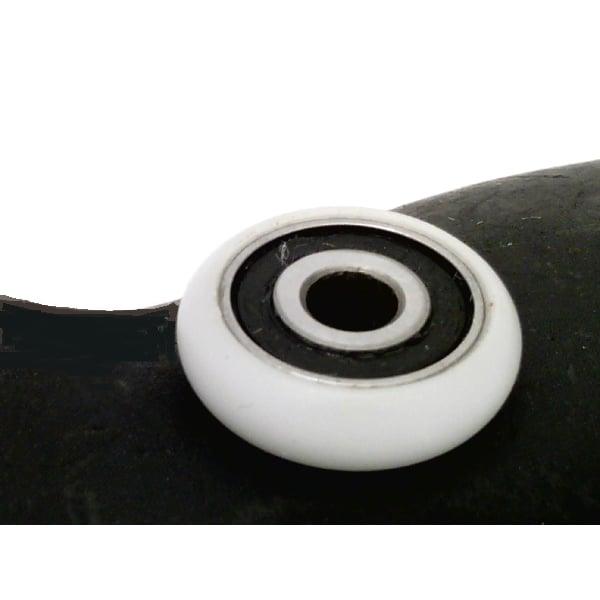 5mm Bore Bearing - 19mm White Plastic Tire 5x19x5mm